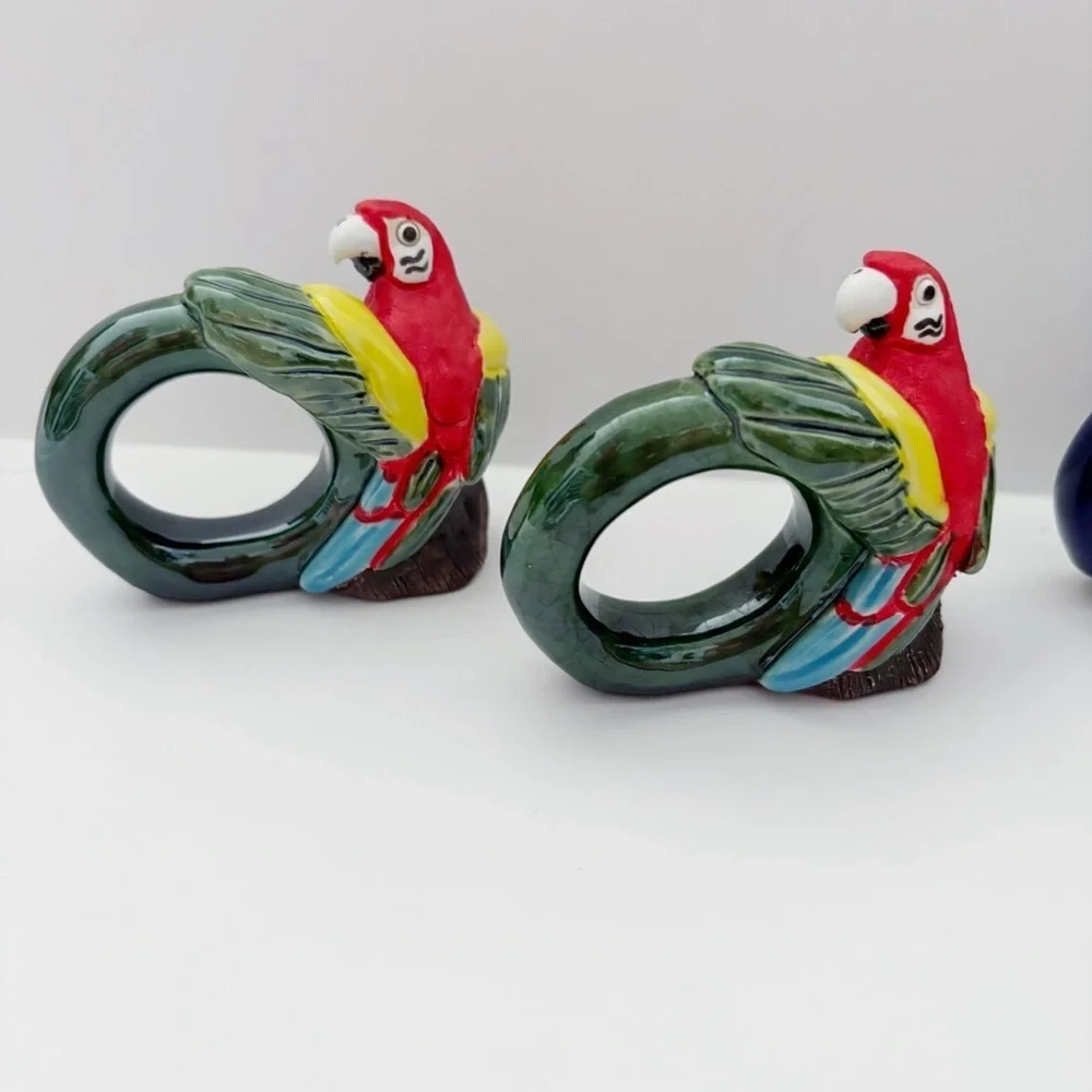 LEPS Pottery parrot toucan